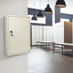 ORIENTOOLS Key Box Steel Key Safe Cabinet, Wall Mount Key Holder Lock Box with Key Tags, Key Organizer Ideal for Home, Hotels, Valets and Office Key Storage (64 Keys, White)
