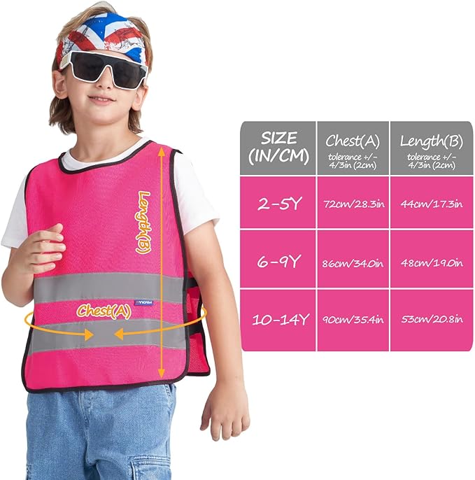 A-SAFETY Kids High Vis Reflective construction Safety vest customized LOGO