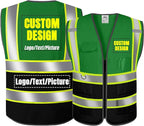 BeautyWill Custom Logo Safety Vest Class2 High Visibility Reflective Vest Breathable Construction Vest