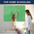 TSJ OFFICE Glass Dry-Erase Board - 48 x 36 Inches Wall Mounted Magnetic Whiteboard, Large Frameless Glass White Board for Office, Home & School, Green