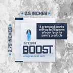 Integra Boost - 55% RH Level - 8 Gram Size - Two-Way Humidity Control Pack Incl. Replacement Indicator Cards - Food Storage & Herbs Preserver Moisture Balancer, Protects 1 OZ (Pack of 144)
