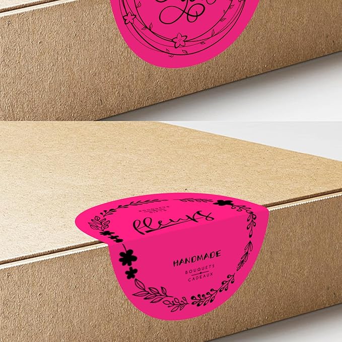 3 X 3 Inch Round Thermal Labels Circle Color Coding Labels Printable Waterproof 500PCS Round Stickers Adhesive Writable for Office, Garage, DIY Sticker, Barcodes, Name Tag, Fluorescent Pink