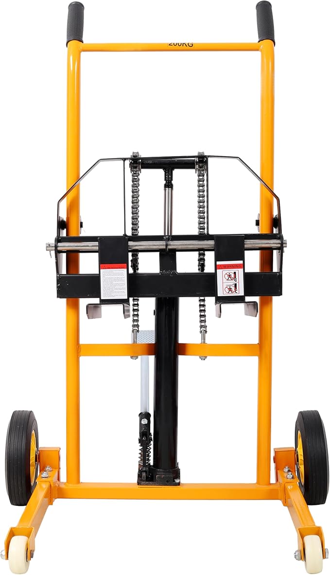 440lbs Material Lift Stacker, 35.5" Hydraulic Fork Lift, Max Lift Manual Forklift Pallet Lift Dolly, Manual Pallet Stacker for Supermarket, Warehouse, and Household