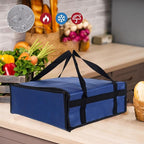 Insulated Pizza Delivery Bag for Hot and Cold Food, Reusable Thermal Carrier for Commercial, Picnic, DoorDash, Uber Eats, Large Size- Medium