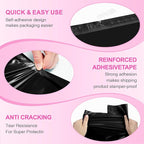 Metronic Poly mailers 10x13'' 1200pcs with 4x6 Thermal Labels 1200 Labels Bulk, Self Seal Shipping Bags for Clothing,Waterproof Mailing Bags for Shipping, Shipping Envelopes for Small Business,Black