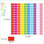 Tallew 2800Pieces 10 Color Coding Labels Rectangle Colored Stickers Assorted Removable Stickers for Classrooms Offices Labeling Marking(0.5" X 0.75")