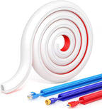 78 Inch Self-Adhesive TV Cable Hider, Home Audio Flexible Wire Cord Management, RG6 Coaxial Cable Raceways, HDMI Cable Cord Hider, White (2m)