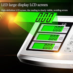 660lb Industrial Platform Scale with Removable Guardrail Digital Scale with Accurate LB/KG High-Definition Displa Foldable for Weighing Luggage Package Shipping Double Sided Display