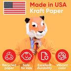 USA Made 18" x 1200" Orange Kraft Paper Roll, 45 lbs Thickness, American Quality Colored Kraft Paper for School, Bulletin Board for Kids - Odorless, Non-Toxic, Safe