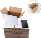 Hoikwo 7x5x4 Inches Small White Shipping Boxes Set of 25, Sturdy Cardboard Boxes for Small Business for Packaging Mailing