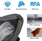 LHZK Jumbo Insulated Cooler Bag with HD Thermal Insulation - Collapsible Leakproof Insulated Tote Bag with Zippered & Handles, Soft Cooler Makes a Perfect Grocery, Beach, Travel, Picnic (50L, Grey)