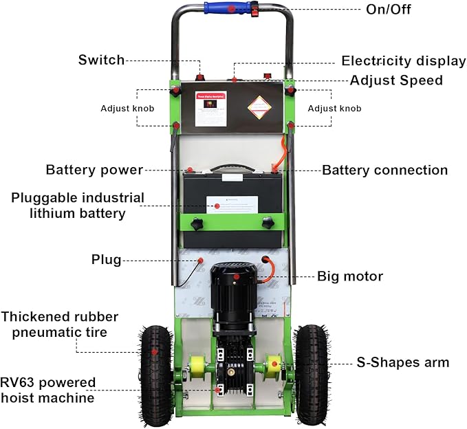 880lbs Electric Stair Climbing Hand Trucks Dolly Cart for Moving Heavy Objects, 1200W Powered Electric Stair Climber for Easy Up/Down Stairs, Move Furniture Home Warehouse(Upgrade)