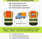 BeautyWill Custom Logo Safety Vest Class2 High Visibility Reflective Vest Breathable Construction Vest