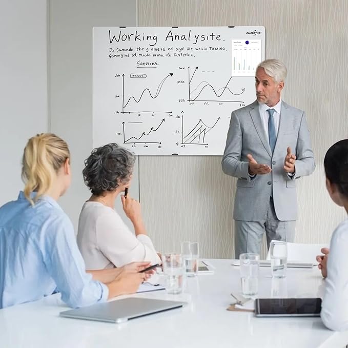 Magnetic Glass Whiteboard - 72"X48" Dry Erase White Board Frameless Glass Boards with Super Strong Magnets, Wall Mounted for Office, School and Home.