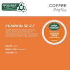 Green Mountain Coffee Roasters Pumpkin Spice, Keurig Single-Serve K-Cup Pods, Light Roast Coffee, 60 Count (6 Packs of 10)