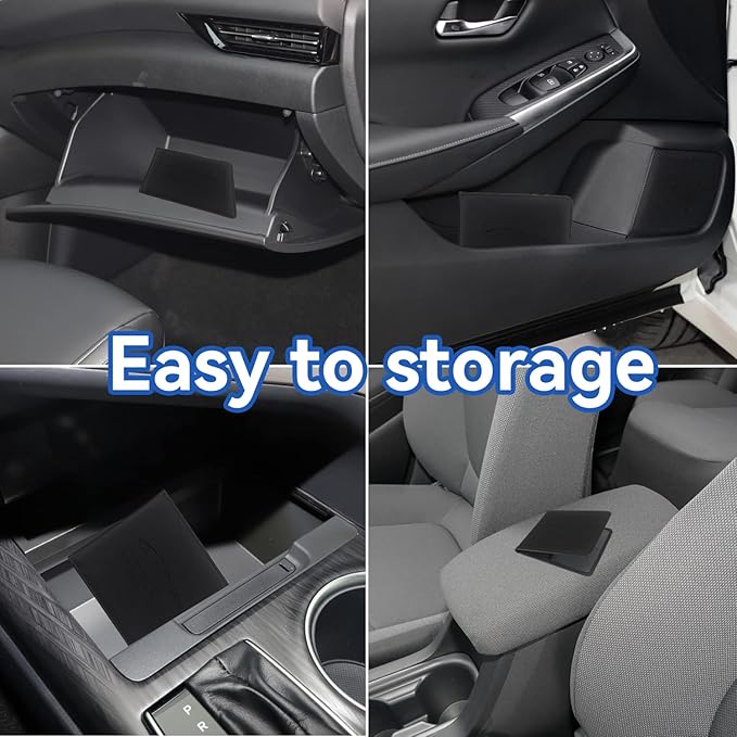Car Registration and Insurance Holder, Premium Pu Leather Vehicle Glove Box Organizer - for Driver License, Cards & Essential Documents (S-Black)