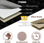 TYEERS Extra Large Collapsible Storage Bins with Lids and Compartments, Organizing Bins for Closet Storage, Clothes Storage, Cube Organizer for Home Office Storage - 2 Pack - Gray