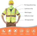 AYKRM Custom Logo Personalised Printed High Visibility Reflective 2 two tone work construction Safety Vest