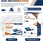 50 Pack 10 Mil 2.6"x3.9" Self Sealing Laminating Pouches Plastic Laminating Sheets Business Card Size Clear Lamination Paper for Office School Home Supplies Glossy Finish(No Laminator Need)