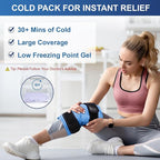 APEXUP Ice Pack for Knee Pain Relief, Large Reusable Wrap After Surgery, Flexible Gel Cold Pack for Injuries, Pain Relief for Back, Shoulder, Elbow, Ankle and Leg (Blue, XXL, 2PK)