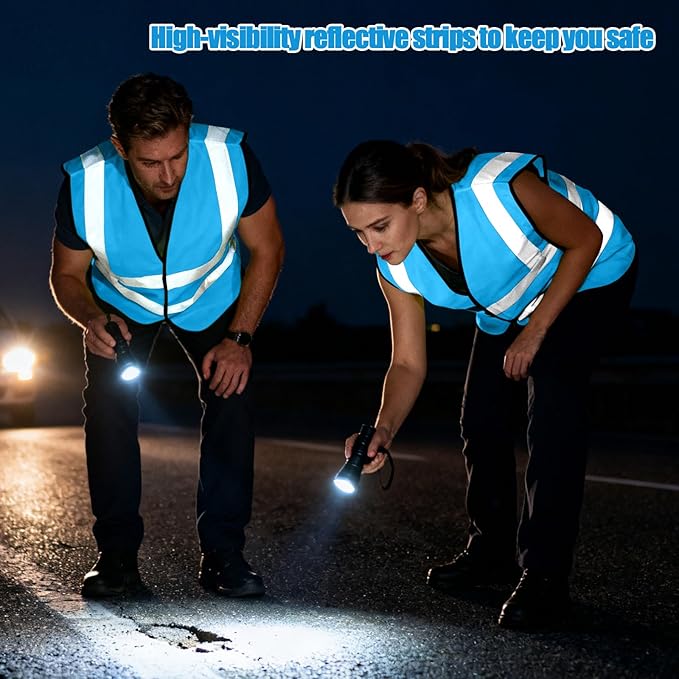 BeautyWill Custom Logo Safety Vest S,M,L,XL,2XL,3XL,4XL Personalized Safety Vest High Visibility Apparel
