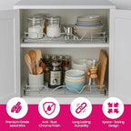 HOLDN’ STORAGE Pull Out Cabinet Organizer, Heavy Duty Caddy w/Lifetime Limited Warranty -11”W x 21”D - Requires At Least 12-1/4” Cabinet Opening, Steel Metal Cabinet Drawers Slide Out, Chrome