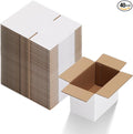 Calenzana 6x4x4 Shipping Boxes Set of 40, Small Corrugated Cardboard Box for Mailing Packing Gifts, White