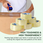 2.0 Mil Premium Packing Tape 3 inch x 110 Yards (24 Rolls) - Clear Shipping Packaging Tape, Strong Adhesive Box Tape for Moving, Sealing Packages & Shipping Boxes