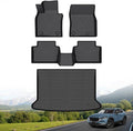 Hutisya-Floor Mats & Cargo Liner Set Fit for Mazda CX-30 2020-2025 (Only FWD) All Weather Protection Anti-Slip & Durable TPE Full Set Liners Automotive Accessories-Black
