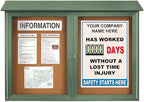 Full Size Digital Safety Scoreboard 20" x 28" – Battery Operated LED Scoreboard, Electronic Scoreboard, Large Digital Timer, Digital Scoreboard with Remote, Safety Sign for Workplace, Custom Office, Indoor Use