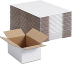 Shipping Boxes 6x4x3 Set of 40, White Corrugated Cardboard Box for Mailing Business Packaging