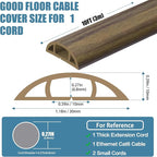 Floor Cord Covers for Wires 10FT Cable Hider Wire Cover Self Adhesive Cord Hider Floor for Offices, Homes, Workshops, Warehouses Cable Cavity 0.39" W x 0.27" H