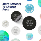 5-1000 Custom Vinyl Stickers - Upload Your own Image, Text, Design, Logo - Personalized Logo Labels for Handmade, Packaging, Bottle, Jars, Candle, Brand Stickers (Black, 5x5)