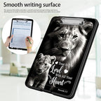 Clipboard with Storage,Office Supplies Nursing Clipboards Folder with Pen Holder Plastic Foldable Clip Board with Storage for Nurse Teacher,Lion Proverbs 3:5