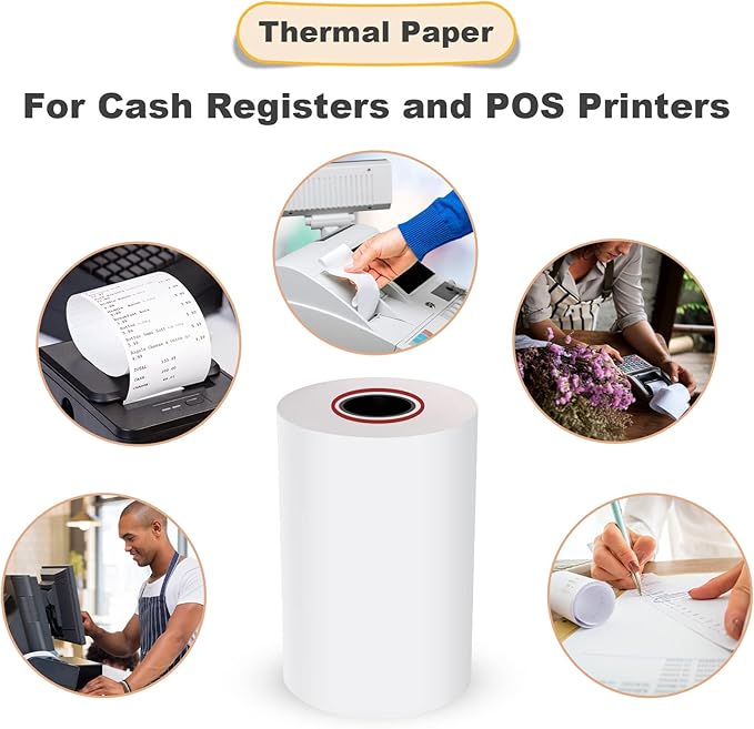 MFLABEL® 1000 Rolls 2 1/4" x 85' Thermal Paper Cash Register POS Receipt Paper