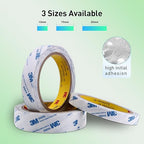 Double Sided Tape 9448A 3/4" x 33Ft Pack of 1 Made of 3M Super Sticky Adhesive Tape Ultra Thin Translucent Tissue Tape for Laptop Cell Phone Repairs Arts Crafts