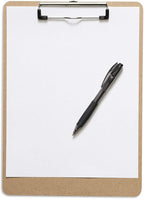 Letter Size Clipboards with Low Profile Clip (Set of 5) - Wood Clipboards Bulk 5 Pack, Heavy Duty Clipboard, Back to School Teacher Classroom Supplies, School Supplies for College Students