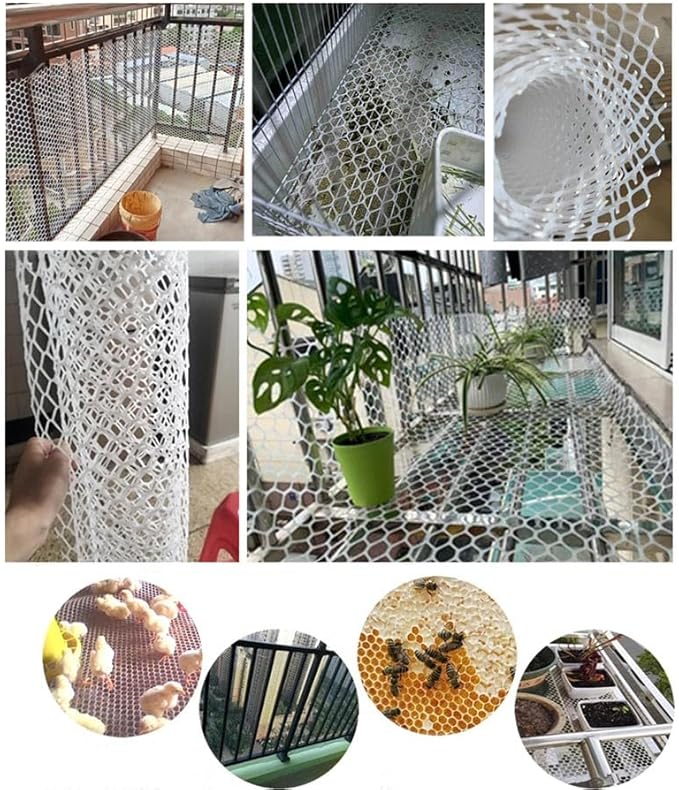 Plastic Wire Mesh Fence, Fencing Chicken Wire Fence with 1.8cm/0.7in Mesh Holes, for Pet Fencing Garden Balcony Grass Protection Farm Crafts(Size:Mesh 0.7in-3.3ft Wx33ft L,Color:Green)