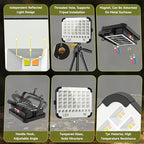 200W LED Solar Work Light, Sinear 20000LM Magnetic Portable Light, 20000mAh Rechargeable with 5 Modes, IP66 Waterproof for Outdoor Camping, Car Repair, Building, Workshop, Garage, Emergency