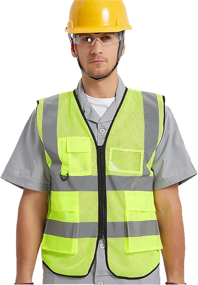 BeautyWill Custom Safety Vest Logo Class 2 High Visibility Reflevtive Vest Outdoor Protective Workwear