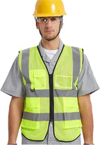 BeautyWill Custom Safety Vest Logo Class 2 High Visibility Reflevtive Vest Outdoor Protective Workwear
