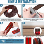 Floor Cord Covers for Wires 20FT Cable Hider Wire Cover Self Adhesive Cord Hider Floor for Offices, Homes, Workshops, Warehouses Cable Cavity 0.39" W x 0.27" H