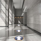 5PCS Arrow Floor Stickers Removable Adhesive Directional Sign Floor Decal Waterproof Arrow Marking Vinyl Sign Non-Slip Removable Reusable Safe Road Instructions Sticker for Floors Wall Applications