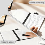 8.4" x 6" Portable White Board Dry Erase Notebook, PU Leather Shell Double Sided Folding Whiteboards with 3 Pens, Small Travel Dry Erase Board for Study, Meeting, Planning,doodling,Gift for Child