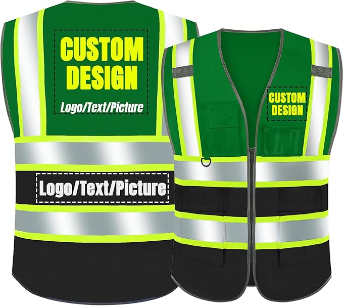 BeautyWill Custom Logo Safety Vest Class2 High Visibility Reflective Vest Breathable Construction Vest