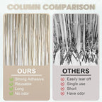 3 Pack 3.3 x 8.2 ft Matte Champagne Foil Fringe Backdrop Curtains, Gold Tinsel Streamers Party Decorations, Fringe Backdrop, Door Shimmer for Graduation, New Years Eve, Birthday Party