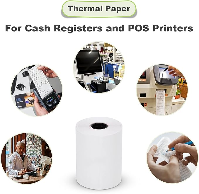 MFLABEL 2 1/4" x 50' Thermal Papers Cash Register POS Receipt Paper Credit Card Paper 400 Rolls