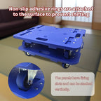 Furniture Dolly, Furniture Movers Dollies Heavy Duty,Large Moving Dolly Cart with 4 Wheels,24in-16in Hand Truck Folding Cart,360° Swivel Wheels Mute Portable 660lb Capacity,2 Pack,Blue