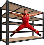 60" W Garage Shelving 72" H Metal Shelving 3500LBS Storage Shelves Heavy Duty 5 Tier Adjustable Shelving Unit for Storage Rack Pantry Shelf Commercial,60" W x 24" D x 72" H