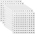Outus 5000 Pcs 0.4 Inch 1 to 100 Number Stickers Small Number Dot Labels Consecutive Inventory Locker Storage Organizing Removable Stickers for Indoor Outdoor Office White